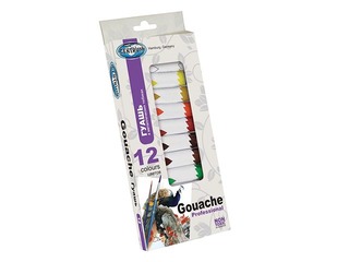 Gouache 12col.x12ml in metal.tubes/box