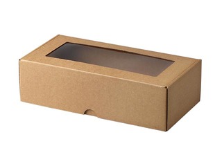 Iesaiņošanas kaste ar logu, 320x165x93 mm, ar atlokāmu vāku