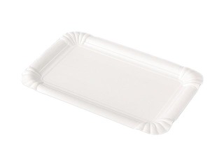 Бумажные тарелки 13х20см белые, 250шт.