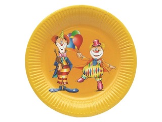 Бумажные тарелки, ø 23см 10шт Clown