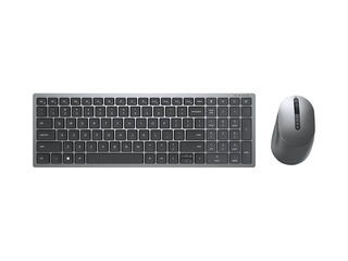 Keyboard and Mouse Dell KM7120W Wireless, 2.4 GHz, Bluetooth 5.0, ENG / RUS, Titan Gray