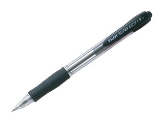 Lodīšu pildspalva Pilot Super Grip F, 0.7mm, melna tinte