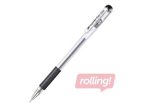 Gēla pildspalva Pentel Hybrid Grip K116, melna