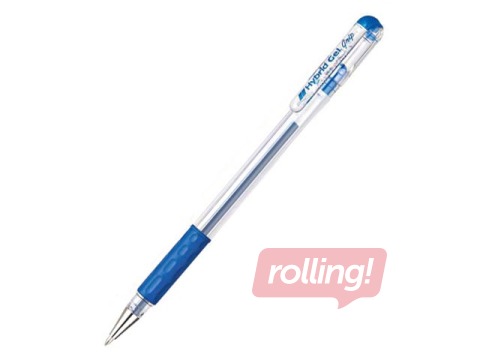 Gēla pildspalva Pentel Hybrid Grip K116, zila