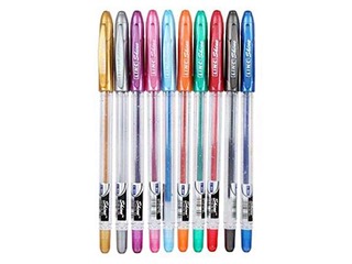 Gēla pildspalvu komplekts Linc Shine Glitter, 10 krāsas