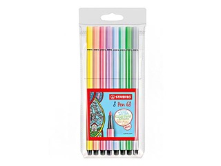STABILO Pen 68, 8 markers, pastel colors, 1 mm
