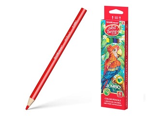 Triangular color pencils ArtBerry, 6 colors, with sharpener