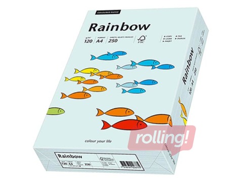 Papīrs Rainbow 82, A4, 80 g/m2, 500 loksnes, gaiši zils