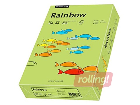 Papīrs Rainbow 74, A4, 80 g/m2, 500 loksnes, koši zaļš