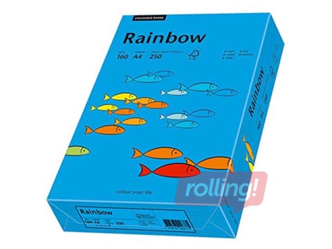 Papīrs Rainbow 88, A4, 80 g/m2, 500 loksnes, spilgti zils