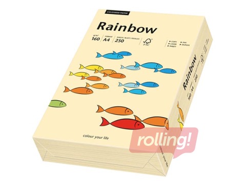 Papīrs Rainbow 06, A4, smilšu krāsas, 160g/m², 250 loksnes