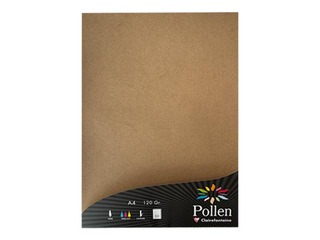 Krāsains papīrs Pollen, Craft, brūns, 120g/m², 50 loksnes