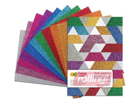 Dizaina papīrs Brokat, A4, 150 g/m2, 10 loksnes, 10 krāsas
