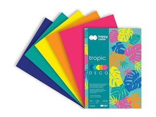 Dizaina papīrs Tropical A4, 170 g/m2, 20 loksnes, 5 krāsas