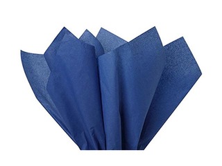 Silk paper decorative Bleu marine 183, 18 g/m2, 50 x 75 cm, 24 sheets
