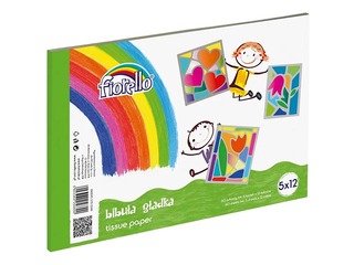 Шелковая бумага Fiorello, A4 12 цветов по 5 листов, 22 г/м2, разные цвета
