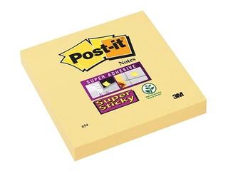 Līmlapiņas Post-it Super Sticky Canary, 76x76 mm, 90l., kanārijdzeltenas