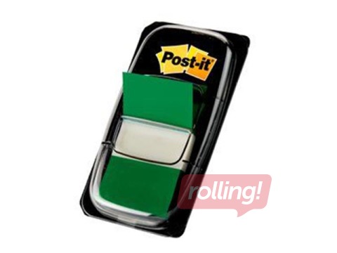 Marķēšanas indeksi plastikāta Post-it, 25.4 x 43.2 mm, zaļi