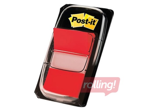 Marķēšanas indeksi plastikātа Post-it, 25.4x43.2 mm, sarkani