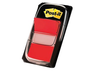 Marķēšanas indeksi plastikātа Post-it, 25.4x43.2 mm, sarkani