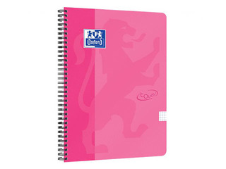Klade Oxford Touch, A5+, 70 lapas, rūtiņu lapas, rozā