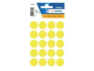 Uzlīmes - aplīši Herma, 19 mm, dzelteni