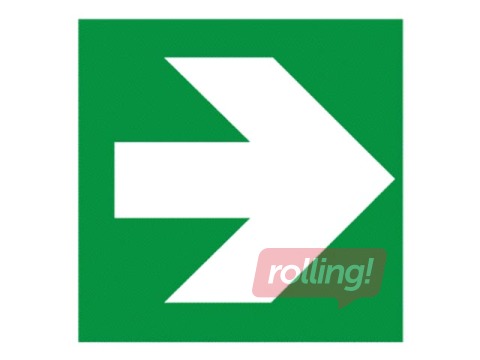 Uzlīme - zīme “Evakuācijas virziens”