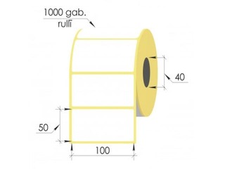 Termouzlīmes rullī, 100x50 mm, TermoEko, 1000 gab.