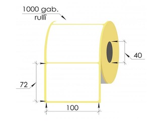 Termouzlīmes rullī, 100x72 mm, TermoEko, 1000 gab