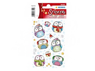 Stickers Herma Magic, Winter owls, with moving eyes, 1 sheet