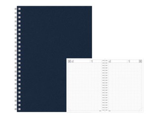 Dienasgrāmata - piezīmju bloks, Tempo Cardboard, rūtiņu, tumši zils