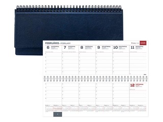Galda kalendārs Memo, PVC, tumši zils