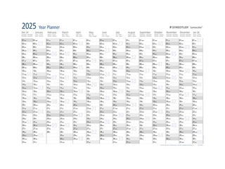 Sienas kalendārs 2025 Staedtler Lumocolor 641, A1, plastikāta