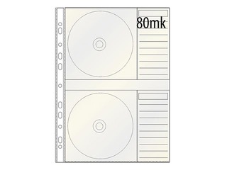Pockets for CD / DVD DONAU, matt, 80 mic, A4, 1 pc.