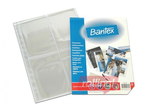 Fotogrāfiju kabatiņas Bantex, 10x15 cm, A4, 100 mic., 10 gab.