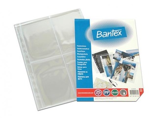 Fotogrāfiju kabatiņas Bantex, 10x15 cm, A4, 100 mic., 10 gab.
