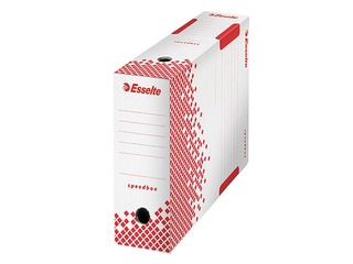 Arhīva kaste Esselte Speedbox, A4, 10 cm, kartona, balta