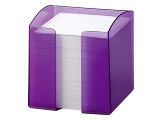 Kastīte piezīmju papīram Durable Trend, 10x10.5x10 cm, plastmasas, caurspīdīga violeta