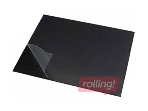 Galda segums Rillstab ar caurspīdīgu plēvi, 52x65 cm, melns