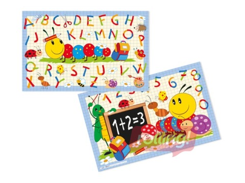 Galda segums, 55 x 35 cm ar alfabēta un ciparu tematiku