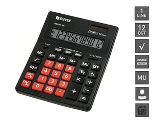 Kalkulators Eleven CDB-1201BK/RD
