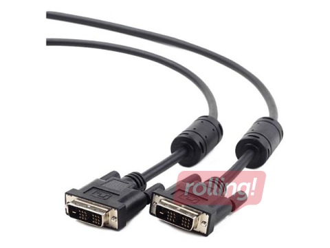 DVI kabelis, DVI M - DVI M, (24+1) dual link, 2m, melns