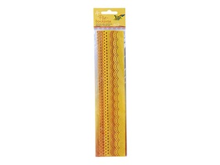 Фетровые кружевные ленты Folia, 4 шт., 30 см, желтые
