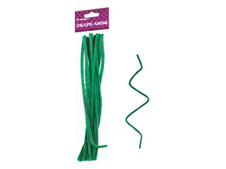 Chenille stems, 0.6 x 30cm, 15pcs.,green