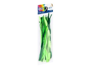 Шенилловые палочки, 0.6 x 30см, 20 шт., разные оттенки зеленого