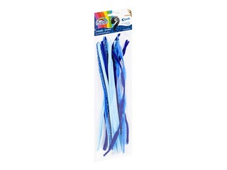 Шенилловые палочки, 0.6 x 30см, 20 шт., разные оттенки синего