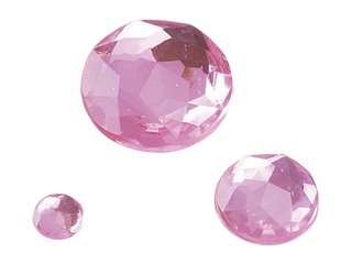Акриловые камни, 100 шт., разных размеров, светло-розовые