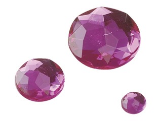 Acrylic stones, 100 pcs, various sizes, pink