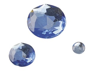 Acrylic stones, 100 pcs, various sizes, light blue