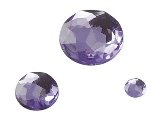 Acrylic stones, 100 pcs, various sizes, lilac
